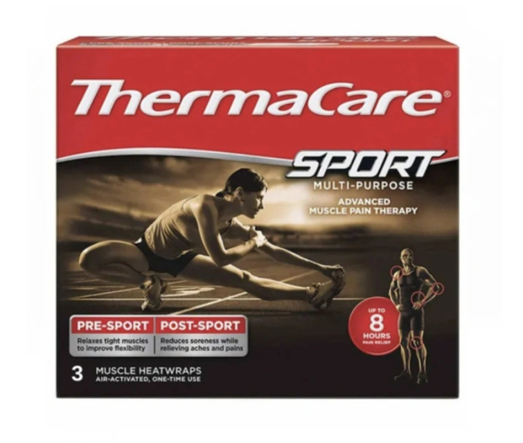 ThermaCare Sport 8h - Angelini - 3 Cerotti Autoriscaldanti - Sollievo muscolare fino a 8 ore